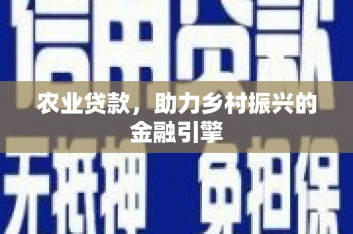海端农业贷款，助力乡村振兴的金融引擎