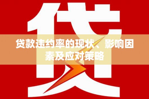 海端贷款违约率的现状、影响因素及应对策略
