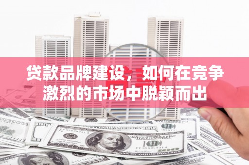 海端贷款品牌建设，如何在竞争激烈的市场中脱颖而出