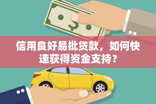 海端信用良好易批贷款，如何快速获得资金支持？