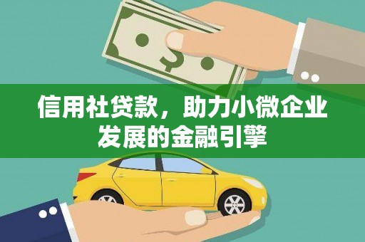 海端信用社贷款，助力小微企业发展的金融引擎