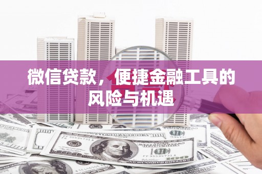 海端微信贷款，便捷金融工具的风险与机遇