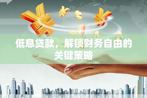 海端低息贷款，解锁财务自由的关键策略