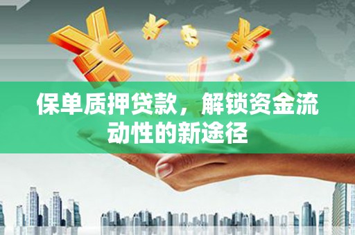海端保单质押贷款，解锁资金流动性的新途径