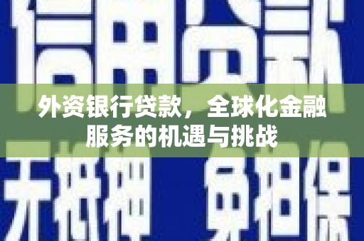 海端外资银行贷款，全球化金融服务的机遇与挑战