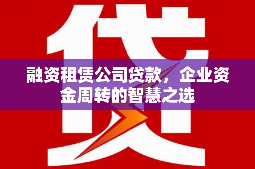 海端融资租赁公司贷款，企业资金周转的智慧之选