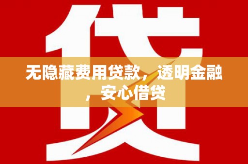 海端无隐藏费用贷款，透明金融，安心借贷