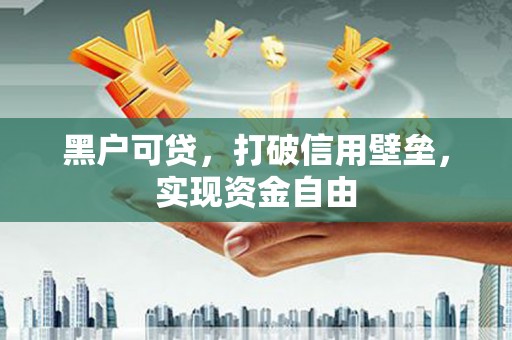 海端黑户可贷，打破信用壁垒，实现资金自由