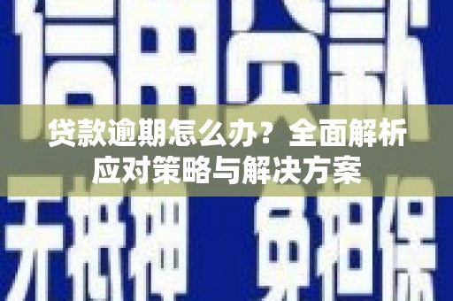 海端贷款逾期怎么办？全面解析应对策略与解决方案