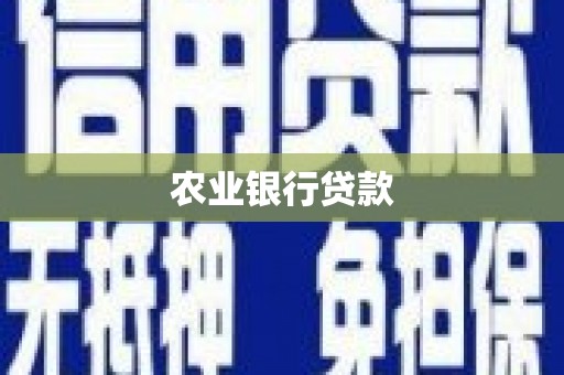 海端农业银行贷款