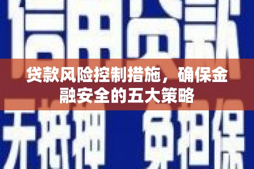 海端贷款风险控制措施，确保金融安全的五大策略