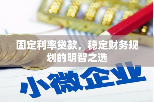 海端固定利率贷款，稳定财务规划的明智之选