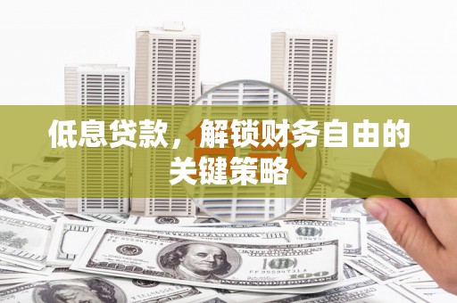 海端低息贷款，解锁财务自由的关键策略