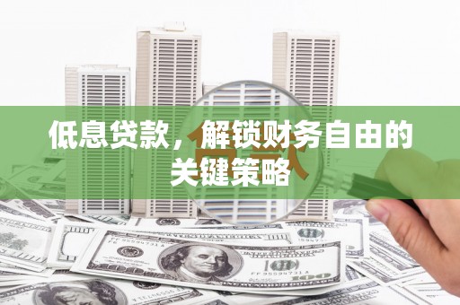 海端低息贷款，解锁财务自由的关键策略