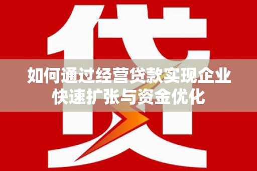海端如何通过经营贷款实现企业快速扩张与资金优化