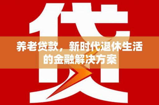 海端养老贷款，新时代退休生活的金融解决方案