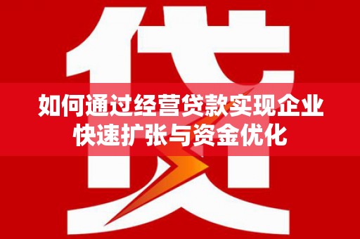 海端如何通过经营贷款实现企业快速扩张与资金优化