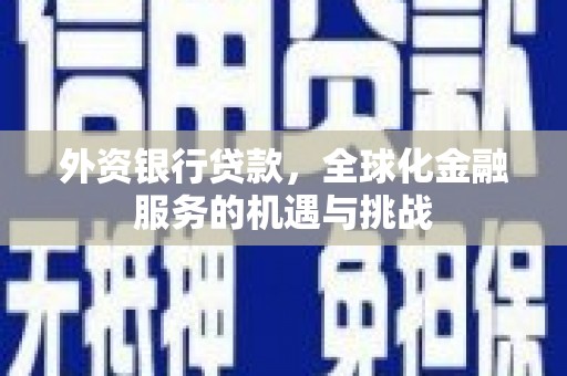 海端外资银行贷款，全球化金融服务的机遇与挑战