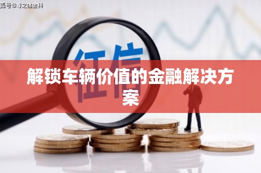 海端解锁车辆价值的金融解决方案