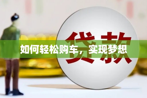 海端如何轻松购车，实现梦想